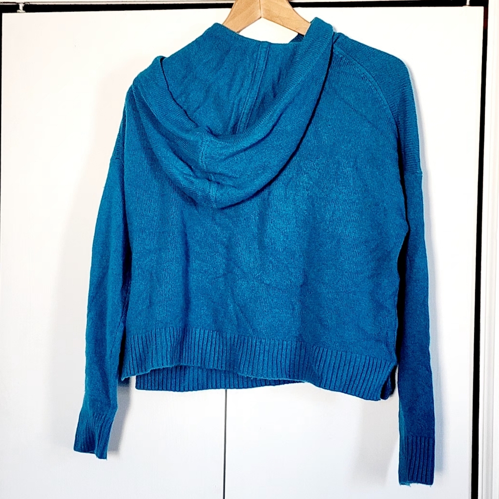 Sundance Cashmere Vibrant Blue Women's Hoodie Sweater - Picture 2 of 3